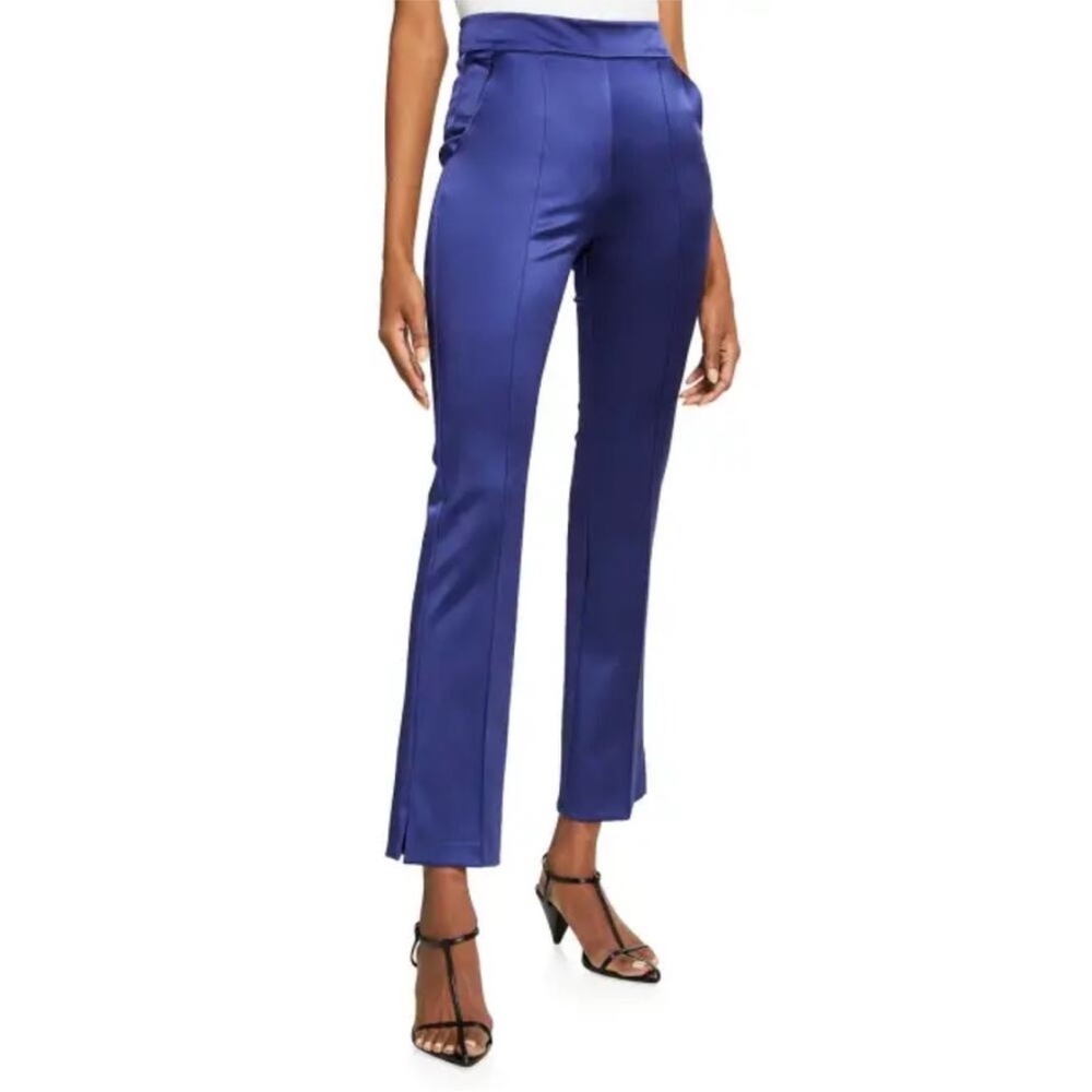 CHIARA BONI LA PETITE ROBE Nuccia Cropped Satin Pants Size 52 Size 16